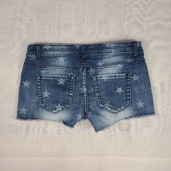 Tinsel Town Star Print Denim Shorts - Picture 4 of 7
